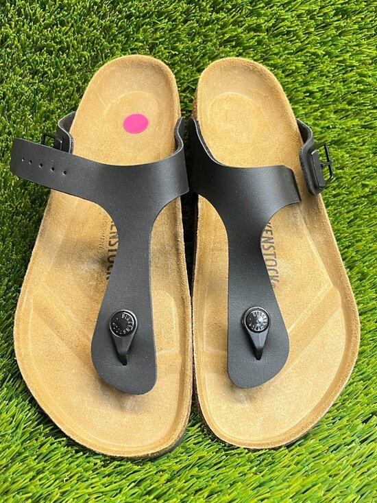 Birkenstock Gizeh Birko-Flor Mens Size 9 Black Brown Beach Outdoor Thong Sandals main image 9